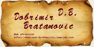 Dobrimir Bratanović vizit kartica
